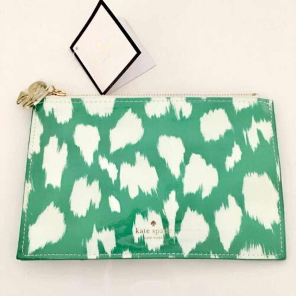 Kate Spade Light Green Pencil Pouch NWT